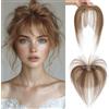 MY-LADY Frangia Clip Capelli Veri Wispy Bangs, Frangetta Finta Effilata #1B Nero Naturale 10g per Donne