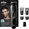 Braun MGK3421 Series 3 6 in 1 Set per la cura quotidiana da uomo, per rifinire barba, rifiniture per capelli, testine e pettini lavabili, ricaricabile