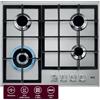 AEG HGB64400SM Piano Cottura a Gas 60 cm 4 Fuochi Griglie in Ghisa Inox | 60 cm, 4 fuochi, griglie in ghisa, finitura inox