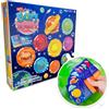 ZIMPLI - 9 x Baff Bombz Sistema Solare, 9 x Carte con Curiosità sui Pianeti, Bombe da Bagno Educative per Bambini, Kit di Apprendimento Scientifico, Regalo di Natale per Ragazzi e Ragazze