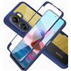 LXHGrowH Cover per Xiaomi Poco X7 Pro 5G 360 Gradi Antiurto Blu | Custodia Anti-graffio con Transparente dell Schermo Integrata Protezione, Ibrida 360° Full Body Anti-shock Protettiva Case