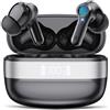 Xunqavi Cuffie Bluetooth Auricolari Bluetooth True Wireless con Display LED | Controllo Touch, Custodia di Ricarica, Indicatore L/R, Design In-Ear