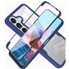 LXHGrowH Cover per Samsung Galaxy A37 5G 360 Gradi Antiurto Blu | Custodia Anti-graffio con Transparente dell Schermo Integrata Protezione, Ibrida 360° Full Body Anti-shock Protettiva Case