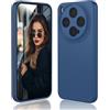 DESSEN Cover per Vivo X300 5G - Liquido Silicone Custodia Antiurto Protezione Case Sottile e Morbida TPU Bumper con Fodera Microfibra Antigraffio, Blu