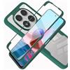 LXHGrowH Cover per Xiaomi Redmi Note 14 Pro/Plus 5G 360°Antiurto Verde | Custodia Anti-graffio con Transparente dell Schermo Integrata Protezione, Ibrida 360° Full Body Anti-shock Protettiva Case