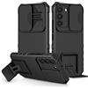 LXHGrowH LXHGrwoH Cover per Samsung Galaxy S22 5G, Protezione Fotocamera, Nero | Custodia Antiurto Protettiva, Silicone Bumper e Rugged Armatura Antigraffio Protettivo con Scorrevole Protezione Fotocamera