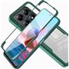 LXHGrowH Cover per Xiaomi 14T Pro 360 Gradi Antiurto Verde | Custodia Anti-graffio con Transparente dell Schermo Integrata Protezione, Ibrida 360° Full Body Anti-shock Protettiva Case