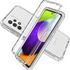 LXHGrowH Cover per Samsung Galaxy A52 4G / 5G 360°Antiurto Transparente | Custodia Anti-graffio con dell Schermo Integrata Protezione, Dual Layer Ibrida 360°Full Body Antiurto Protettiva Case