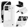 ZQYFCDZ Cover per Google Pixel 10 Pro Fold, Supporto e Portapenne, Bianco | Pellicola Protettiva Integrata, Protezione Cerniera, Protezione Fotocamera, Protezione 360°, Materiale PC Anti-impronta