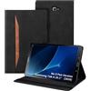 Auslbin Cover per Galaxy Tab A6 10.1 2016,Cuoio Premium PU Cover per iPad Tablet con Sleep/Wake Automatica funzione,Custodia per Samsung Galaxy Tab A6 10.1 Pollici SM-T580/SM-T585,Nero