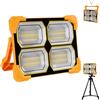 AMJYEW luce solare led esterno, faretto da cantiere Portatile USB 300W, lampada portatile 26000LM luce ricaricabile， faro led solare Esterno per Campeggio, Emergenza, Giardino