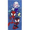 Jay Franco Kids Marvel Spidey & His Amazing Friends Telo Mare in Cotone 100% - 71 x 147 cm Asciugamano Super Morbido, Piscina e Viaggio, Prodotto con Licenza Ufficiale, Blu