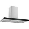 KLARSTEIN CurveVent - Cappa da Cucina, 90cm, Cappa Aspirante, 700 m³/Ora, Motore: 110W, Efficienza Energetica A+, Touch Control, LED, 56 Db, Filtro Antigrasso & a Carbone, Nero