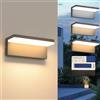 SANSHI 22W applique da parete esterno/interno,3000K/4000K/6500K,antracite | IP65 Impermeabile,corpo in alluminio,LED lampada da parete per terrazza,giardino,balcone,ingresso