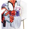 Jay Franco Cuscino Abbraccio Mini Peluche Marvel Spidey e i Suoi Fantastici Amici Ghost Spider Gwen & Plaid Morbido 130 x 150 - Set Coccole Bambini Super soffice 2 Pezzi