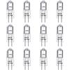Caldarax 12 Pezzi Lampadina Alogena G4 10W 12V T3 Dimmerabile, 140LM, Bianco Caldo 2700K, Lampadine G4 Alogene Bi-Pin Base Capsula, Trasparente, Angolo del Fascio 360°, per Cappa Cucina, Fanali a soffitto