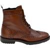Malu Shoes Stivaletto Uomo Anfibio Scarpe Vera Pelle di Nappa Cuoio Lacci e Zip Fondo Vera Gomma Antiscivolo Handmade Italy