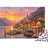 DAFUfbw Villaggio Pesca Puzzle per Adulti 1000Pc Carta Riciclabile Città Lago Puzzle Accessori Gioco Genitore-Figlio Sviluppa Intelligenza Ragazzo & Ragazza Giocattolo 38x26cm/1000pcs