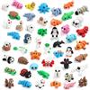 SCIONE Confezione da 50 animali stampati in 3D, simpatiche decorazioni da | Giocattoli articolati flessibili di Fidget, riempitivi della borsa di Goodie di compleanno, premi di classe per i bambini