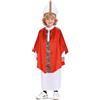 BEAHING Set di costumi da prete per bambini, in costume da papa, con cappello da papa per cosplay di Halloween