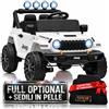 TOYSCAR Jeep elettrica per Bambini Wrangler Rubicon 392, 12V 7Ah, Telecomando parentale 2,4 GHz, 2 Motori da 35W, Sedile in Pelle e tappetini, 1-4 Anni, Max 25 kg