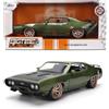 Jada Toys Bigtime Muscle 1:24 1972 Plymouth GTX - Auto pressofusa per porte apribili, campana, bagagliaio, pneumatici in gomma (verde scuro)
