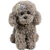 HOMEXYLYL Animale di pezza barboncino, peluche realistico for cani soffici | Simpatico peluche for ragazzi e ragazze, cucciolo realistico(Gray,30cm/12in)