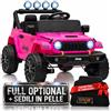 TOYSCAR Jeep elettrica per Bambini Wrangler Rubicon 392, 12V 7Ah, Telecomando parentale 2,4 GHz, 2 Motori da 35W, Sedile in Pelle e tappetini, 1-4 Anni, Max 25 kg