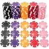 UieaMsio 75 Pezzi di Chip da Poker in plastica, 5 Colori, Chip per Bingo, Chip da Poker in plastica, Chip da Gioco per gettoni contatori (40 mm)
