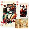 Berlin Hold'Em Carte Anni 20 Doppio Mazzo Bordo Dorato, 112 Carte | Formato poker 63 x 88 mm, carta black core 310 g/m² con finitura lino, per poker, scala 40, burraco, bridge e blackjack