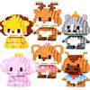 FCXVXCL Animali Mattoncini da Costruzione, Blocchi da Costruzione Mini Building Blocks Set Micro Mattoncinis Creativi Set Leone 3D Puzzle Blocchi Orso DIY Mattoncini da Costruzione per Compleanno