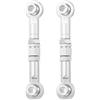 QUARKZMAN 2 PCS Servosterzo Tirante Barra Leghe Alluminio Tono Argento 38mm | RC Collegamenti, Per HSP 1/10 94123 Auto RC Stradale