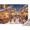 DAFUfbw Vigilia Natale Puzzle 1000 Pezzi Riciclato Mercato Città Puzzle per Anziani Accessori Gioco Festa Ottima Idea Regalo Compleanni Famiglia Amici 52x38cm/1000pcs