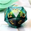 DNDND Spindown - D20 D20, dadi DNDND Liquid Core Dragon Eye a 20 facce con splendida confezione regalo per Dungeons and Dragons (verde)