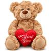 VorIrydian Orsacchiotto di Peluche con Cuore I Love You, Orso Peluche Regalo, 30 CM | Regali di San Valentino, Anniversario, Natale, Per Donne e Uomini