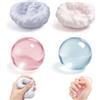 exatta 4PCS Shapeable Stress Squeeze Ball,antistress Squishy Crunchy per Adulti | Pallina Antistress Squishy Coconut Oil,Fidget Toy Palline Antistress Squishy Stressball per Impastare,Rilassare,Stress Relief
