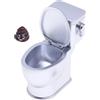 Tsophreniq Sedile WC simulato con effetto sonoro a filo per case delle bambole accessori realistici decorazioni da bagno da collezione in miniatura per case delle bambole WC con suono di lavaggio
