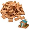Gnovldg 120 Pezzi Mattoni in Miniatura, 1:16 Realistici Blocchi Terracotta | 2 x 1 x 0.5cm Mattoncini Costruzioni, Mini Modello di Mattoni Rossa, per Artigianato Fai da te, Scenario di Modelli