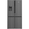 Siemens KF96DPXEA iQ700 - Frigorifero con congelatore, 183 x 90,5 cm, 574 l di raffreddamento e 199 l di congelamento, noFrost, hyperFresh 0°, luce LED, pannello posteriore in vetro illuminato con