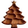 Generico Vassoio Natalizio,Per Alimenti Con Scomparti - Vassoi Da Servizio In Legno Con Decorazione Albero Di Natale,Per Carne Frutta Dolci Centrotavola Festa Cucina Soggiorno Camera Da Letto Ristorante