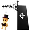 Generic Lanterna per biblioteca, lampada da libreria, stile vintage, a LED, da appendere, con base in stile reggilibri, per Halloween, strega, scheletro di Halloween, illuminazione decorativa per libreria
