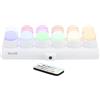 SECURIT - Set 12 Candele LED Ricaricabili Amsterdam RGB - 13 Colori | Base Magnetica - Telecomando e Cavo USB-C Inclusi - Fino a 40 Ore di Luce - Modalità Candela o Fissa - Colore Bianco