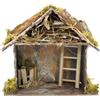 Moranduzzo Capanna Presepe Vuota, 15x10x15 cm, Stile Rustico, per Presepe da 6 cm - Realizzato a mano, Prodotto Ufficiale, Made in Italy