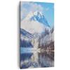ARTTOR Moderno Quadro su Tela 45x80 cm Verticale Paesaggi Foresta - 5226 | Inverno Paesaggio Montagne Quadro Decorativo Piccolo Soggiorno Camera da Letto Decorazione da Parete Arte da Parete ARTTOR