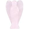 PURAJA Pietra preziosa: quarzo rosa, angelo custode in pietra naturale, angelo di cristallo, regalo, portafortuna, decorazione