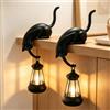 DAZZTIME Lanterne a Forma di Gatto per Libreria,2 Pezzi Lampadario per Libreria | Lampada da Libreria per Biblioteca,Lampada Decorativa,Illuminazione Decorativa per Scaffale,per Scaffale,Ornamento Casa