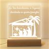 Stileitaliano presepe luminoso personalizzato lampada led multicolore natività nascita famiglia plexiglass (Natività 2)