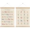 GlamRays Cornici per poster ABC e numeri, decorazione da parete per cameretta dei bambini, 30 x 40 cm, decorazione da parete in legno