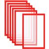 PATIKIL 6pz Cornice Magnetica per Foto A4 Portafoto Magnetici Rosso | Autoadesivi, Cornice Magnetica Riutilizzabile a Doppia Faccia Opaca, per Frigorifero Finestra Parete Opere Arte