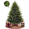 YOUDENOVA Albero di Natale Artificiale 180 cm, Abete Artificiale con Piede in Legno, Christmas Tree, Nordmann, Rami Folti, Tronco Marrone, 1100 Rametti, Decorazione Natalizia per Interni ed Esterni
